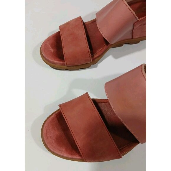 Sorel Joanie II Wedge Sandals Size 8 Pink Casual Leather Beach NL3556-224 - Picture 2 of 13